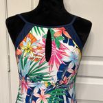 Ellen Tracy  Tankini Top Multicolor Floral Print Tropical $108 Size 6 EUC #6660 Photo 2