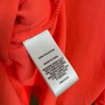 EXPRESS Bright Neon Coral Orange Portofino Button Down Top Small Photo 4