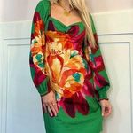 Farm Rio Green Tropicart Mini Dress XS Photo 0
