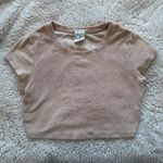 Aerie Offline Cropped T-Shirt - Smile Print - Size S Photo 0
