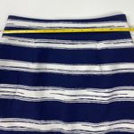 ZARA Basic Collection Navy Blue White Striped Pencil Skirt S Photo 4