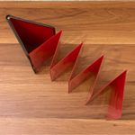 Vintage Retro Brown Leather Flat Clutch Accordion Photo Wallet Photo 2