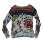 Desigual size medium Colorful Floral Long Sleeve sweater boat neck knit Photo 1