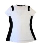 Majestic  Saints T Shirt Womens White Black Criss Cross V Neck Bling Fan Size M Photo 3