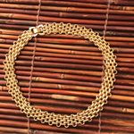 J.Crew  Flat Chain Gold Tone Statement Necklace 19” Photo 4
