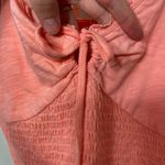 SO NEW  women’s bright pink ruffle sleeve tie stretch cropped top summer large‎ Photo 1