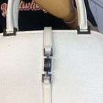 Gucci Ivory Leather Satchel Self-Standing Jackie Silver Buckle Hand Bag COMES WITH: DUST BAG Photo 2