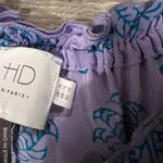 HD in Paris ANTHROPOLOGIE x  100% Silk Panorama Tank Top Lilac Teal Boho Size 10 Photo 10