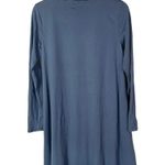 Abercrombie & Fitch Blue Pocket Front Long Sleeve Swing T-Shirt Dress M Photo 1