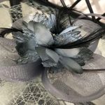 Blue Grey Fascinator with Discrete Alligator Clip Gray Photo 4