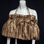 Charming Charlie Gold Brown Shoulder Bag Photo 3