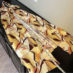 L.I.F.E. Psychadelic print cut out open front backless maxi beach dress, size M Yellow Size M Photo 7