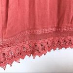 Elodie Burnt Orange Tank Top Eyelet Hem Medium M Photo 1