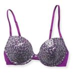 Frederick's of Hollywood 🔃 Purple Cheetah Print Bra Photo 0