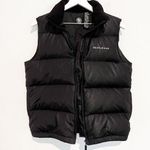 DKNY Vintage Quilted Down Feather Puffer Vest Black Winter Casual Size Medium Photo 0