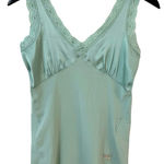 D&G  Vintage Dead-stock Y2K M Silk‎ Lace Trim Sleeveless V-Neck Cami Pale Green Photo 0