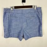 Loft Monroe Shorts Womens 14 Blue Cotton Preppy Coastal Grandma Capsule Parisian Photo 5