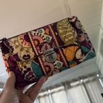 Vera Bradley Pushlock Wristlet PLUM CRAZY Push Lock & Zip Top Zip Inner Pocket Photo 1