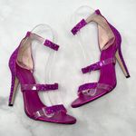 Tamara Mellon Frontline 105 Glitter PVC Sandal Heels Fuschia Hot Pink Glam 35.5 Size undefined Photo 6