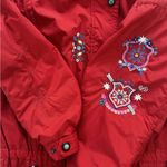 Obermeyer Vintage Austin Womens Ski Jacket 8 Red Embroidered Retro Snow Winter Photo 1