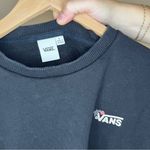 Vans  Woman's Black "V" Floral BFF "Off The Wall" Pullover Sweatshirt Size large Photo 6
