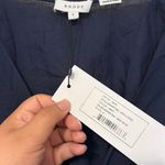 New Rhode NWT 100% Cotton Navy Smocked Anya Mini Dress Size Small Blue Photo 3