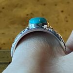 Natural Nevada Turquoise Sterling Silver Ring Size 7 Blue Photo 1