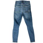 Good American Good Waist Blue Medium Wash Distressed Snake Pocket B322 sz 2 / 26 Photo 1