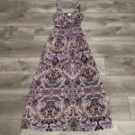 Soma ‎ Soft Jersey Sleeveless Maxi Dress Pink Black Paisley Size XS Photo 7