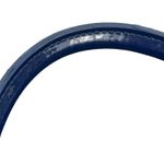 Tory Burch  Small Ella Patent Leather Tote Bag Nylon Purse Navy Blue Photo 9