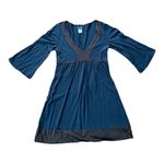 Joyce Leslie JLHEART Long Sleeve V-Neck Knit Tunic A Line Mini Dress, Size Small Photo 3