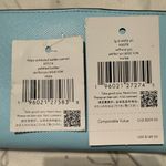 Kate Spade zippy pebbled leather shoulder bag & bifold wallet Perfect Pool blue Photo 8