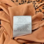 City Vibe Burnt Orange Copper Leopard Print Ruffle Hem V-Neck Wrap Midi Dress 7 Photo 7