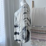 Anthropologie  Vada White Blue Gold Shimmer Cocoon Kimono Women’s One Size Photo 5