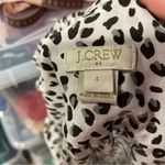 J.Crew Cute leopard print ruffle neck button front semi sheer sleeveless blouse Photo 3