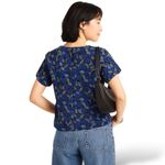 AQUA Floral Print Structured Tulip-Sleeve Blouse Photo 1