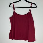 Dress Barn | Burgundy Lace Front 3/4 Length Sleeve Top | XL Photo 7