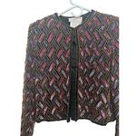 Papell Boutique Vintage Women's Beaded Sequin Embellished Evening Jacket Size 6P Photo 3