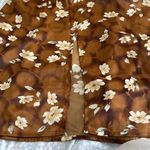 Floral silky night gown with adjustable straps NWOT Brown Photo 7