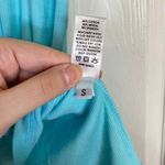 Cotton Citizen  Ribbed Tee Turquoise Blue Size Small Short Sleeves Basic Photo 5