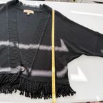 Democracy  Womens Cardigan‎ Size M Black Fringe Whimsigoth Fairy Grunge Dark Boho Photo 9