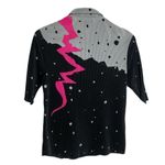 Jamie Sadock Womens Sleeveless Golf Top Small Shirt Multi Plisse Pleated 1/4 Zip Black Photo 1