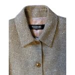 VTG Emanuel Ungaro 14 48 Tweed Coat Duster Boucle Herringbone Jacket Long Wool Tan Photo 6