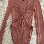 Topshop dusty pink long sleeve body suit  Photo 0