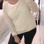 Main Strip size small ivory lightweight lightly sheer sweater Photo 0