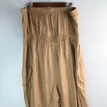 Jolie & Joy 1X Strapless Safari Cargo Jumpsuit in Soft Golden Beige Tan Photo 5