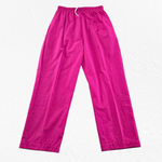 Vintage 80s Hot Pink Tracksuit Set Half Zip Jacket Straight Leg Pants Size Large Photo 10