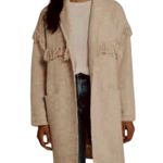 Tahari beige fringes cardigan sweater Photo 0