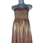 Free People Julie One Piece Wide Leg Boho Gold Jumpsuit Size XL Belle of Georgie Photo 2