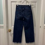 Risen Frannie Palazzo Raw Hem Jeans Size 5/27 Dark Wash Wide Leg Cropped EUC Photo 4